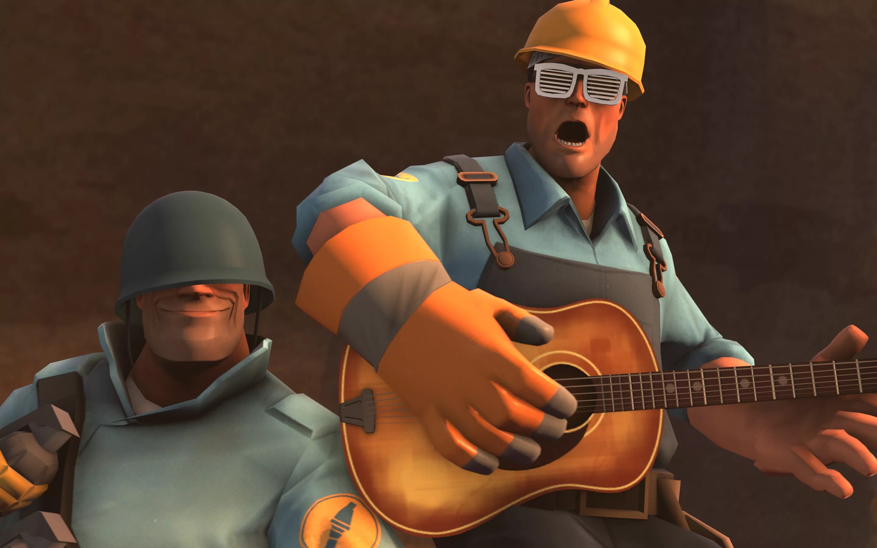 Team fortress 2 android. Тим фортресс 2. tf2 engineer and soldier. team fortress 2 инженер гитара. обои инженер тф2.