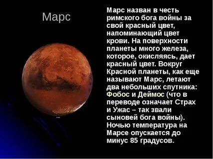 Происхождение названия марса