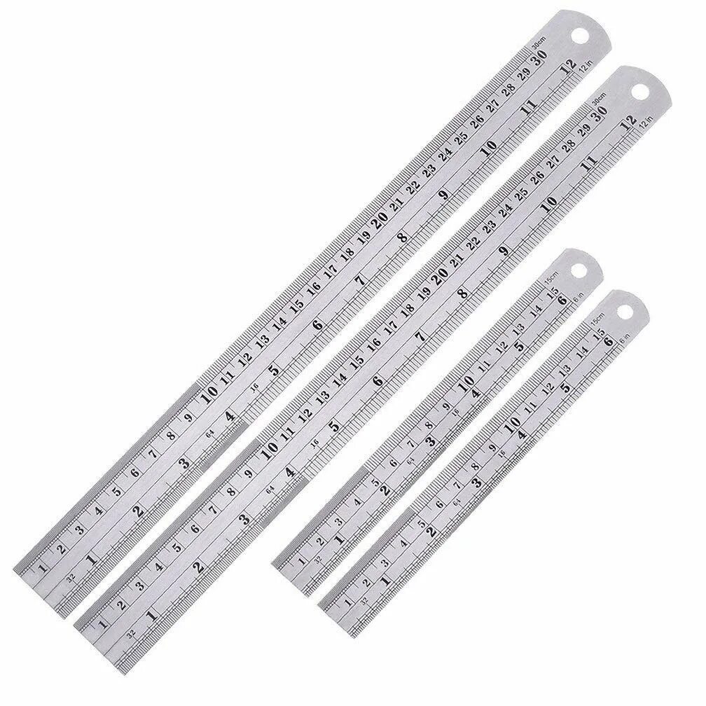 Топовая линейка. Fis Stainless Steel Ruler 30 CMC (12"). Строительная линейка. Металлическая линейка с отверстиями. Линейка с дырочками.