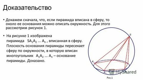 Около основания пирамиды описана окружность