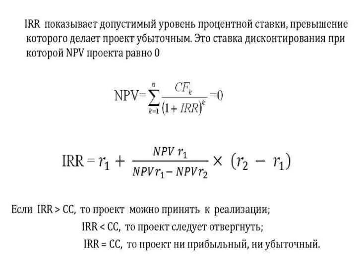 Внутренняя доходность формула. Irr инвестиционного проекта формула. Норма рентабельности инвестиций irr формула. Формула внутренней доходности инвестиционного проекта. Внутренняя ставка доходности формула.