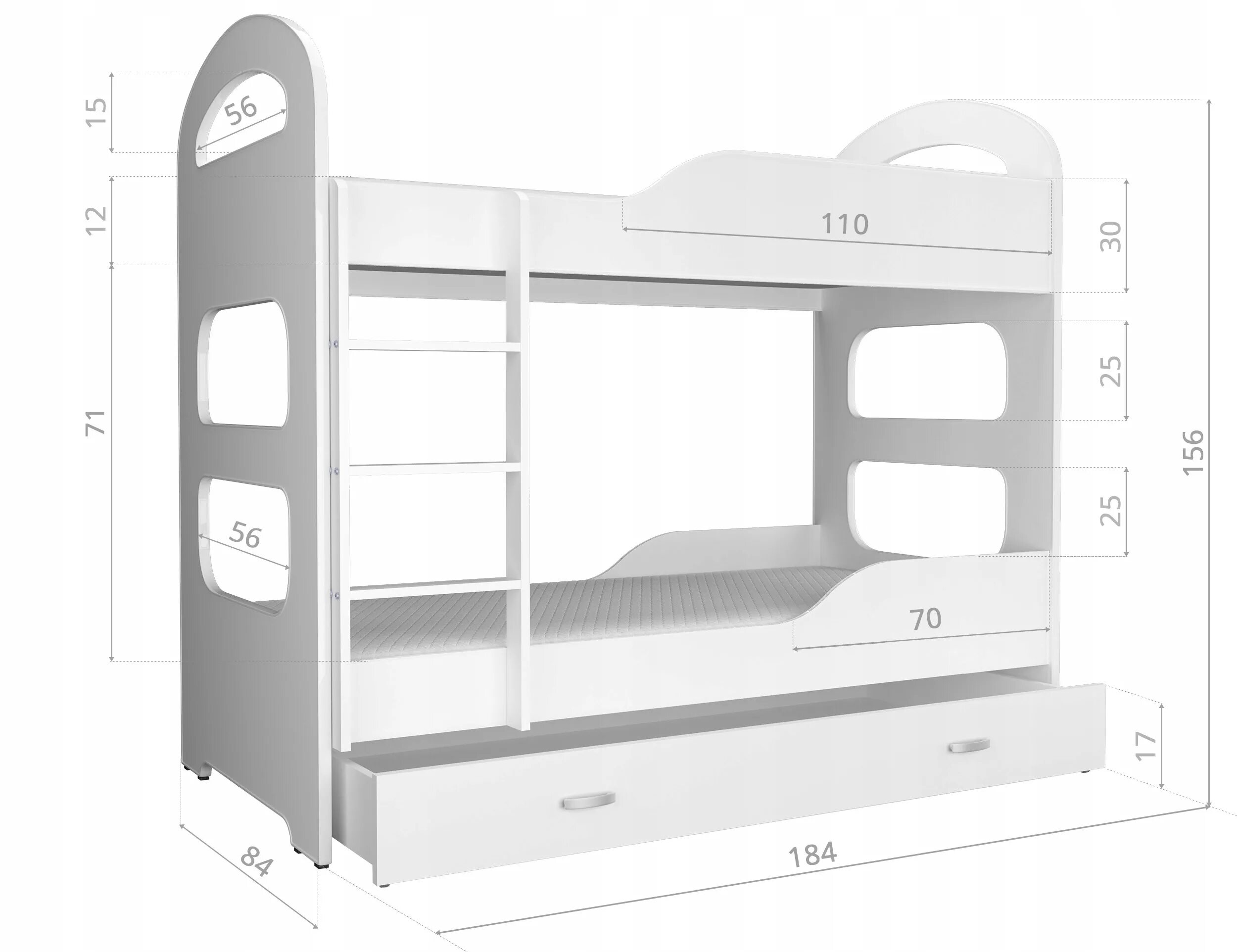Двухъярусная кровать Артем 160x80