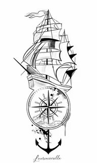 Эскиз тату морская тематика