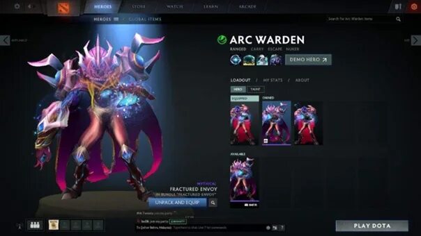 Скин на арка. Fractured Envoy Arc Warden. Аркана на Arc Warden. Сет на АРК Вардена. Сет на АРК Вардена 2020.