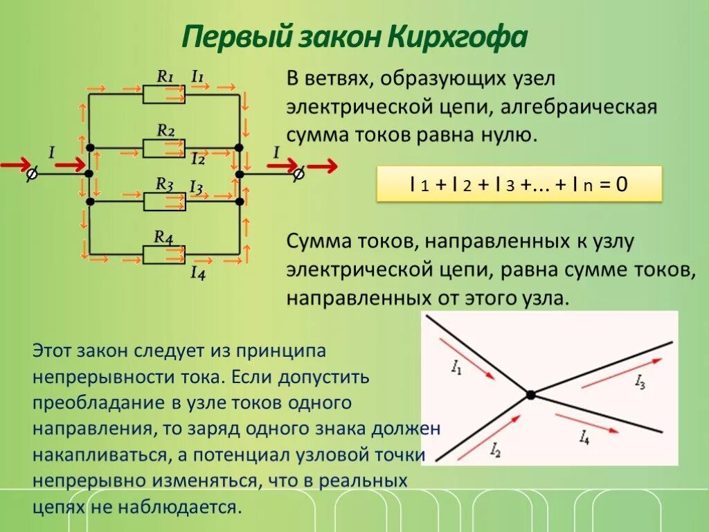 Ток нулевого током равен. 1 И 2 законы Кирхгофа для электрической цепи. 2 Закон Кирхгофа для электрической цепи. Первый закон Кирхгофа для электрической цепи. Формулы первого закона Кирхгофа для электрических цепей.