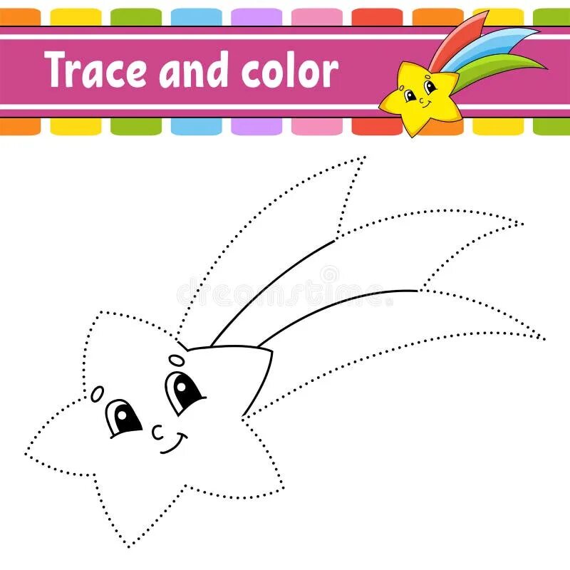 Trace and colour. Trace and colour
