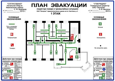 Сколько планов эвакуации должно быть на этаже