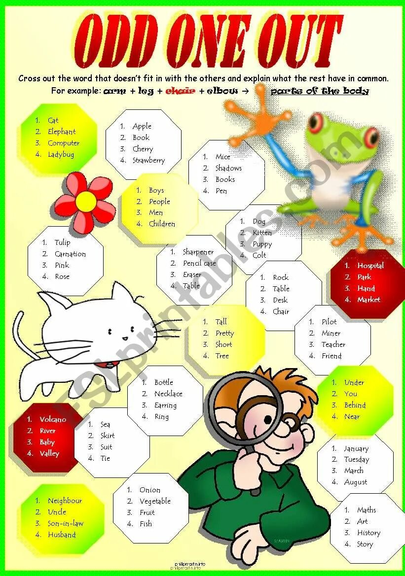 Cross out the word that. Find the odd word worksheets. find the odd word for kids. cross the odd word out. odd word out worksheets.
