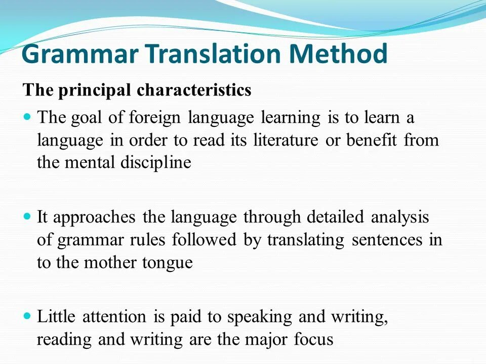 Approaches to language teaching