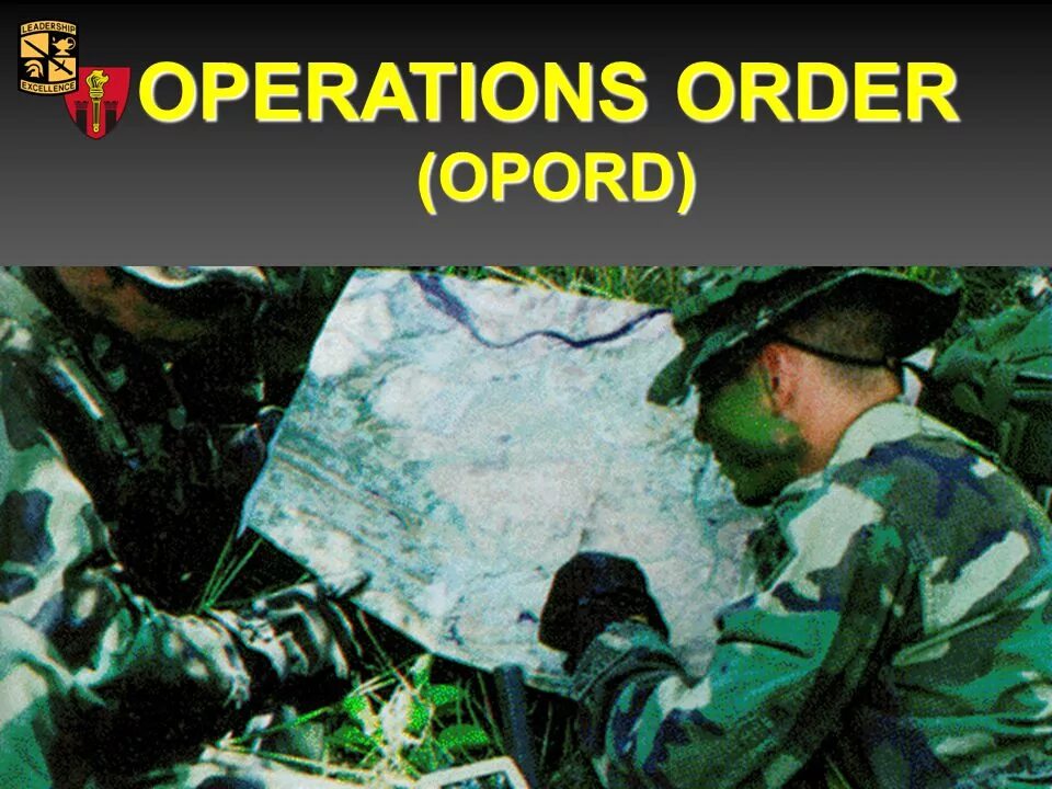 Operations orders