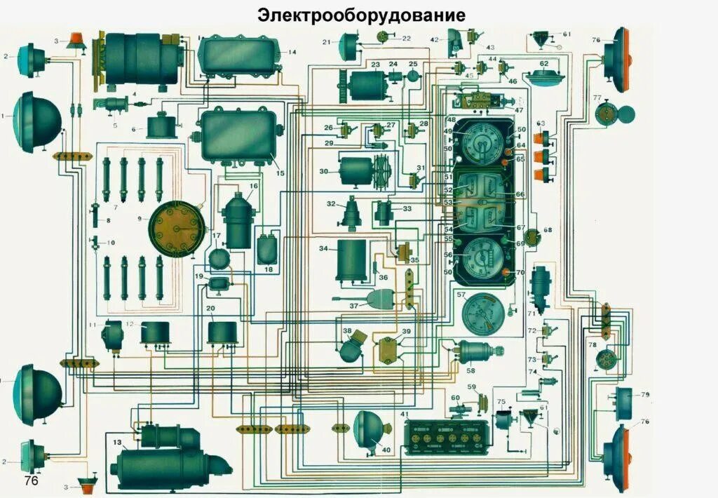 Реле зил 131. Электрооборудование ЗИЛ 131. Схема электрооборудования ЗИЛ 131. Электрооборудование автомобиля ЗИЛ 131. Схема электрооборудования ЗИЛ 130 цветная.