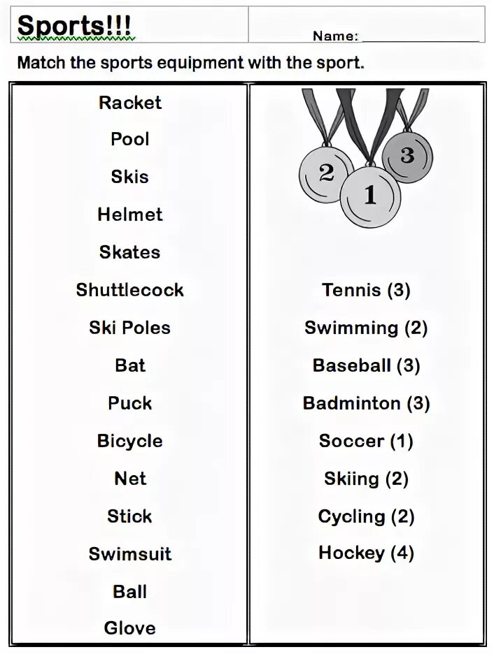 Спортинвентарь на английском языке. Название спортивного инвентаря на английском. Спортивный инвентарь на английском языке с переводом. Sport Equipment Worksheets. Name 5 sports