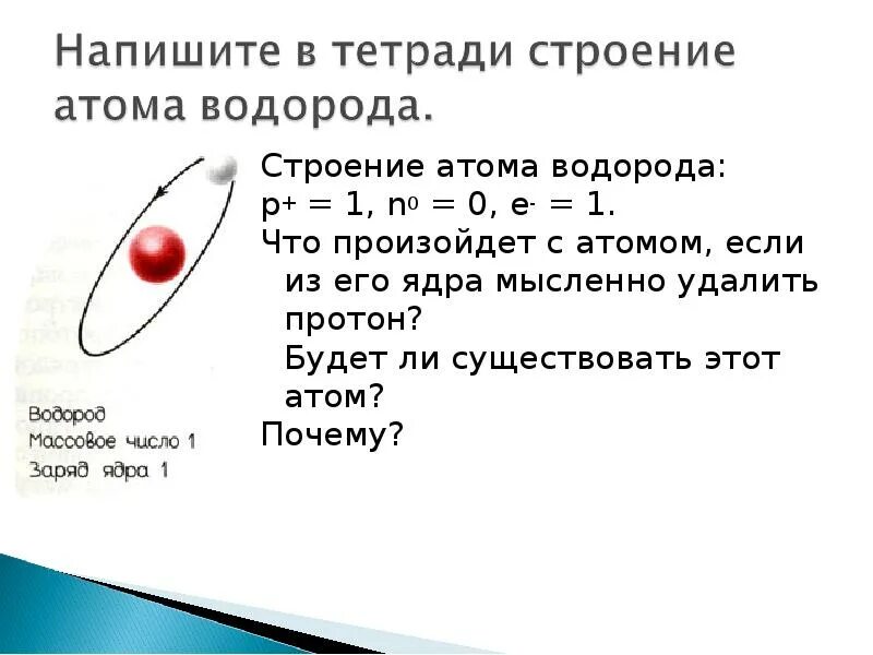 Изменилось ядро водорода. Атом водорода строение структура. Строение атома водорода химия 8 класс. Состав ядра атома водорода. Схема ядра водорода.