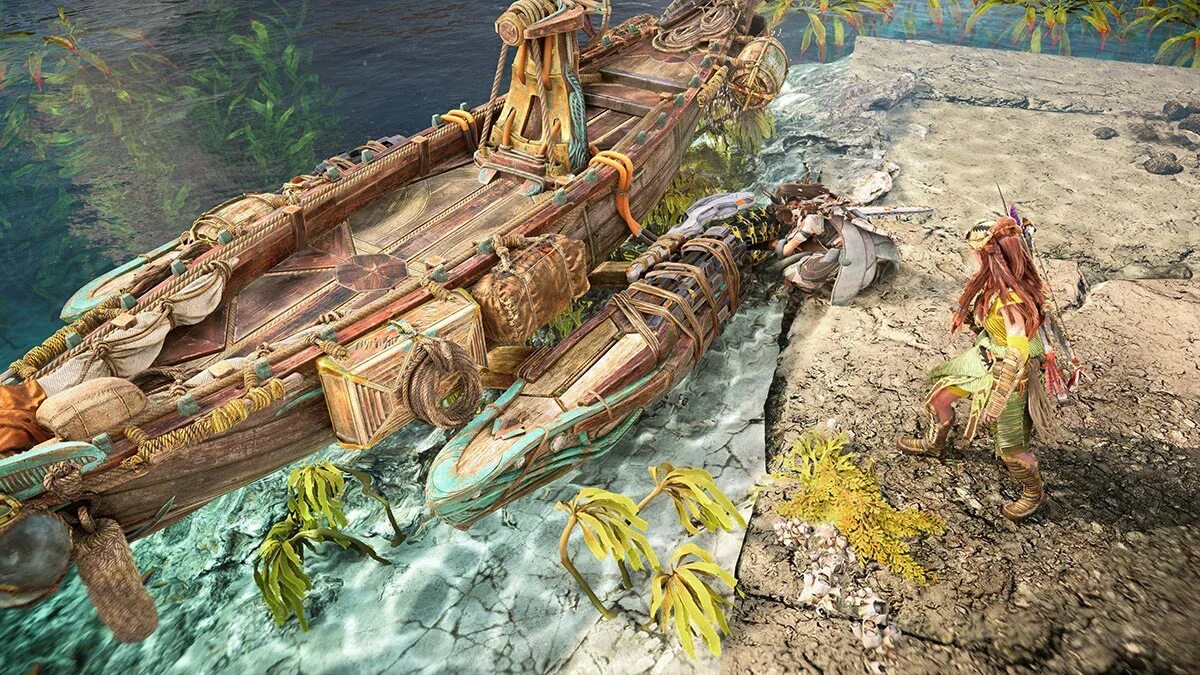 Прохождение пылающие берега. Horizon Запретный Запад™: пылающие берега. Игра Horizon Forbidden West DLC. Horizon Forbidden West Burning Shores машины. Burning Shores котёл.