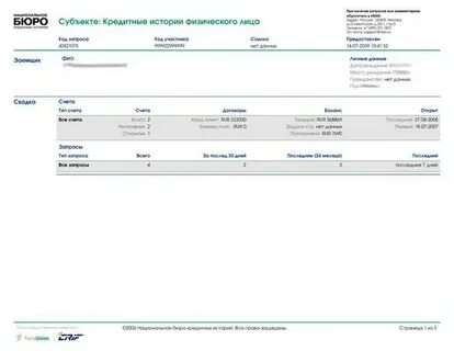 Кредитная история юридического лица