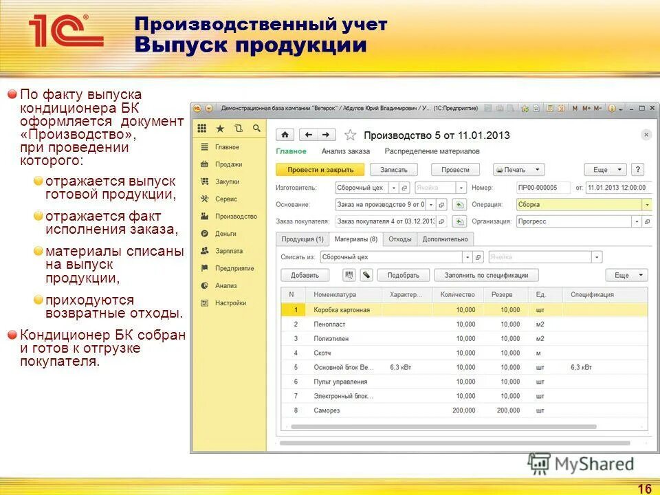 производственная бухгалтерия