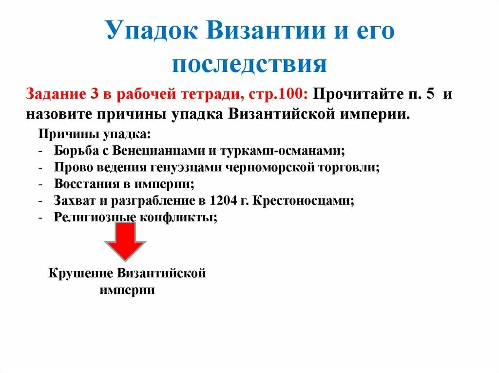 Упадок Византии и его последствия. Причины упадка Византии. Причины распада Византийской империи. Причины упадка Византийской империи.