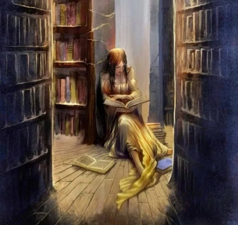 Девушка с книгой арт. Книги арты. Девушка с книгой фэнтези. Чтение книг арт.