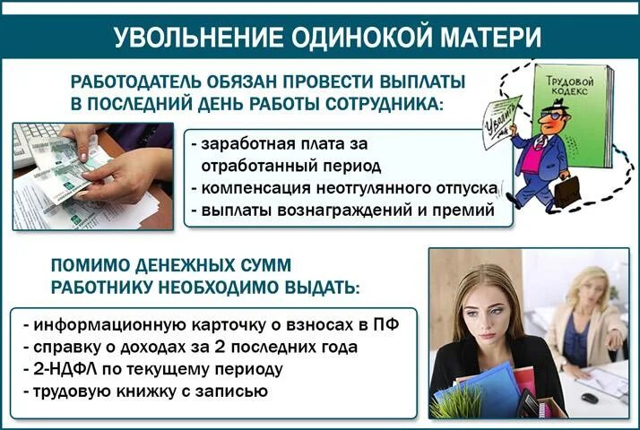 Увольнение матери одиночки. Можно ли уволить мать одиночку. Одинокая мать увольнение. Работодатель увольняет мать одиночку.