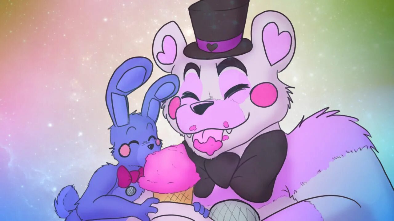 Бон Бон и фантайм Фредди шип. Funtime Freddy with bon-bon. ФНАФ беседа. Бон Бон ФНАФ обои. Кролик бонни фредди