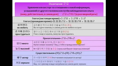 Корейские окончания