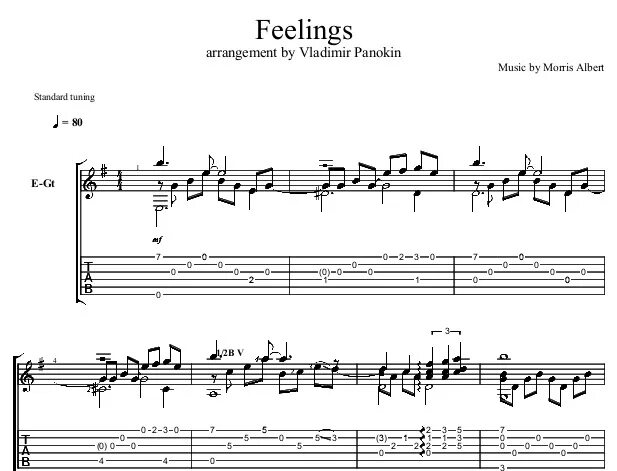 Feelings ноты