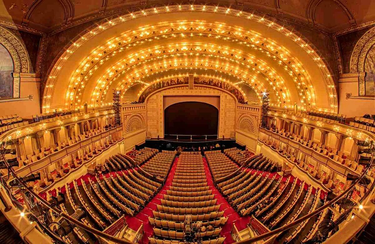 Аудиториум-Билдинг. Чикаго. 1889. Аудиториум в Чикаго Салливан интерьер. Аудиториум в Чикаго. Театральный зал Аудиториум.