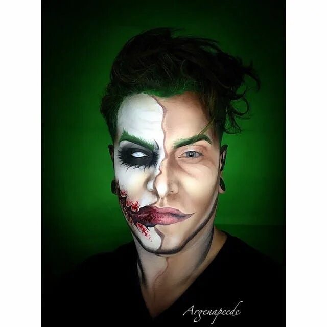 Мужской макияж на хэллоуин легкий Halloween Face Painting Face painting halloween, Halloween face paint scary, Fac