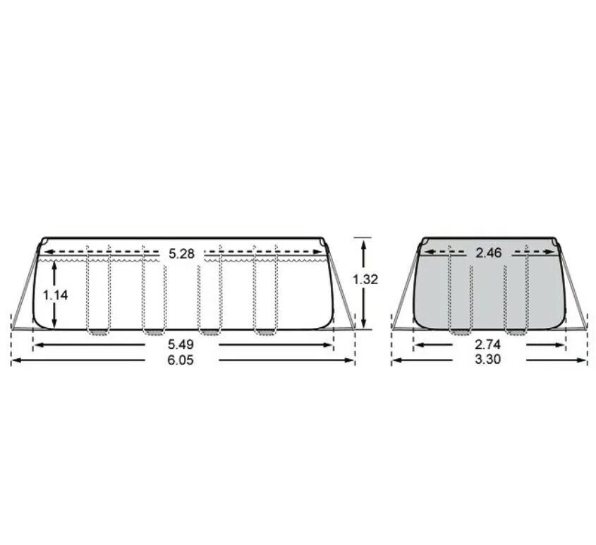 Каркасный бассейн Intex 26356 549х274х132 Rectangular Ultra XTR frame. Бассейн каркасный Ultra XTR frame 549х274х132см. Бассейн Intex каркасный Ultra frame 549х274х132 прямоугольный. Бассейн каркасный Intex Ultra XTR frame 549x274x132 см. Ultra xtr 26356