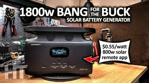 GROWATT Infinity 1300 1800w LiFePO4 UPS Solar Generator Power Station Review