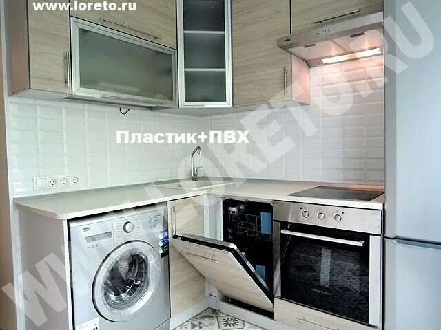 Угловая кухня со стиральной машиной 1700х2000 проекты Купить недорого экран защитный кухонный из стекла Домашний уют в Cozy House Товар на картинке можно купить.