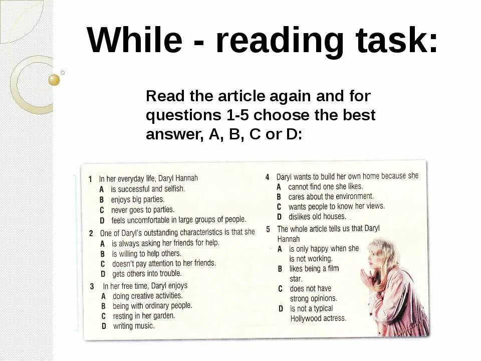 For questions 1 7 choose. While reading задания. Post reading задания. Pre-reading tasks. Задания pre-reading while-reading Post-reading.
