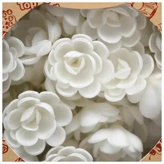 Вафельные розы для торта