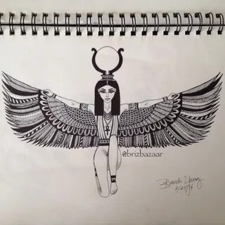 Исида богиня рисунок