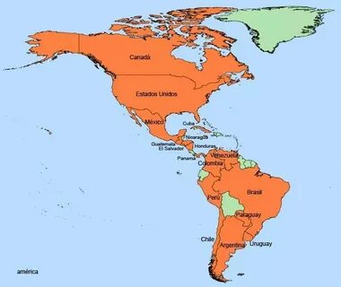 Северная и центральная америка карта