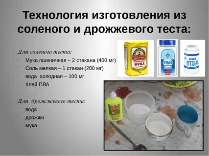 Простое соленое тесто для лепки
