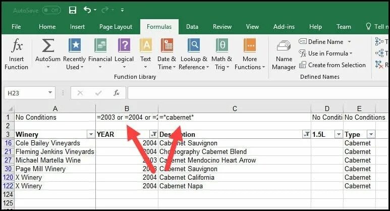 Vba фильтрация