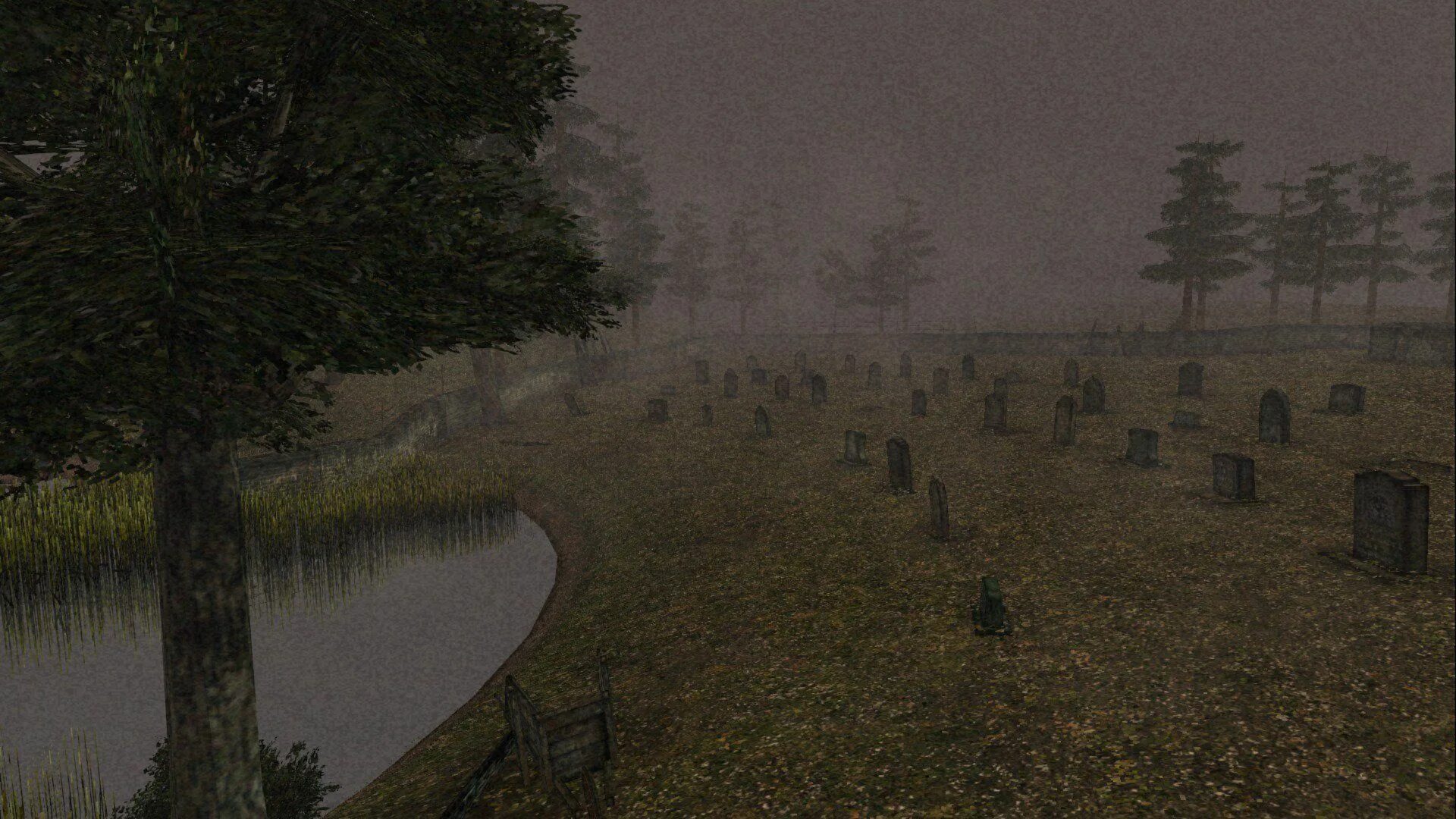 Silent hill new edition. Silent Hill 2 город. Сайлент Хилл 2 кладбище.