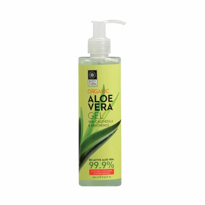 Календула алоэ. Body Farm Organic Aloe Vera Gel. Organic Panthenol.