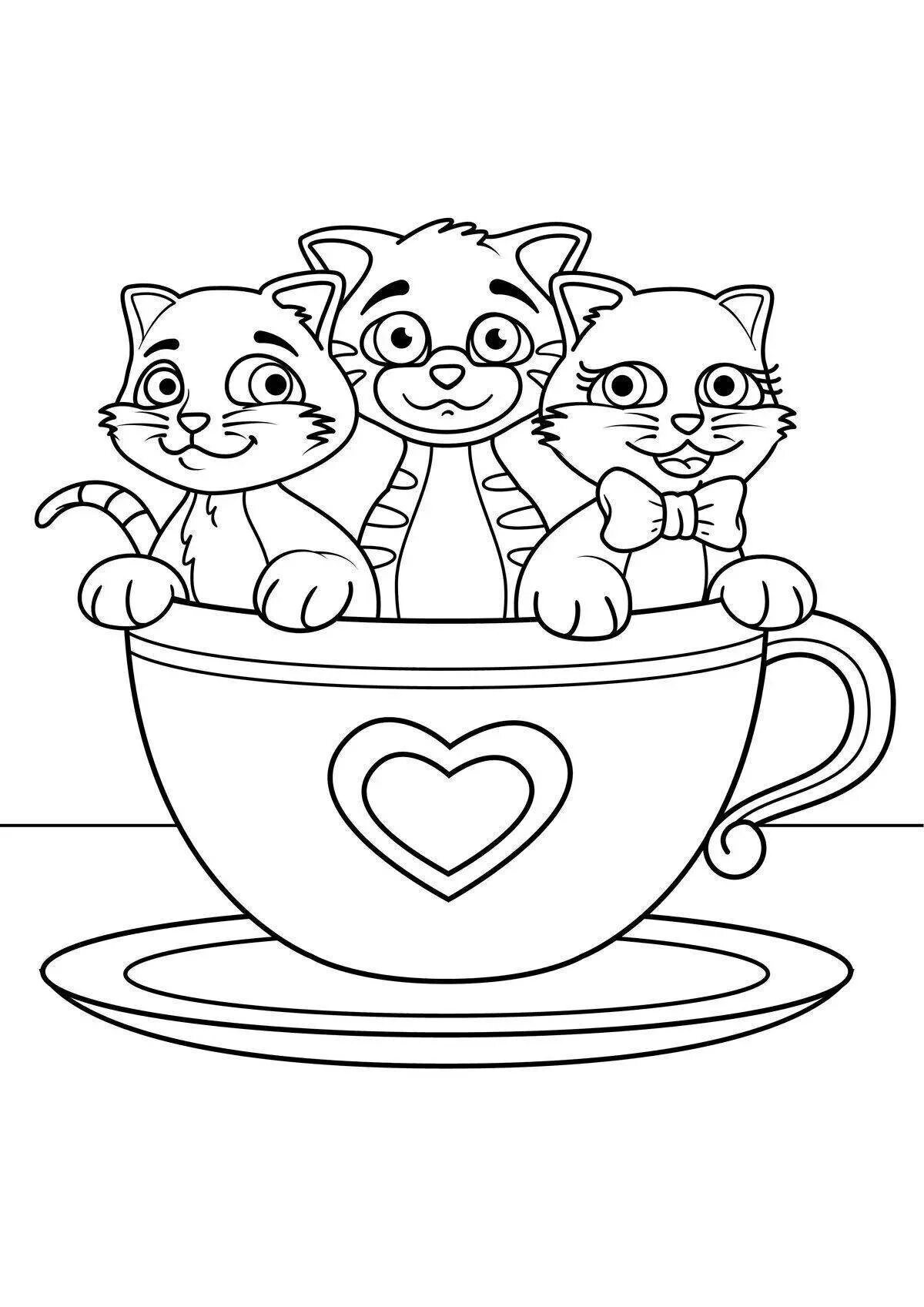 Раскраска. Котики. Котенок. Раскраска. Раскраска котятки. Раскраска кошка с котятами