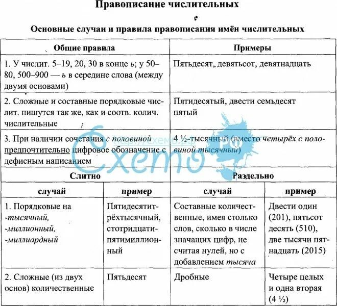 орфограммы числительных - Русский язык без проблем