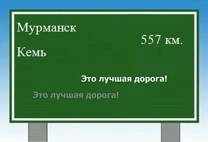 Кемь мурманск расстояние