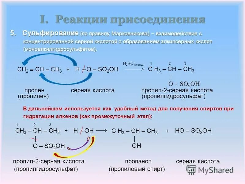 С водой в присутствии кислоты реагирует