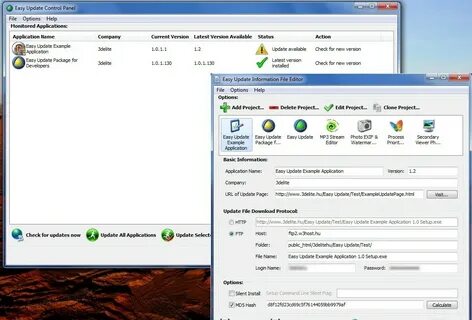 Update example