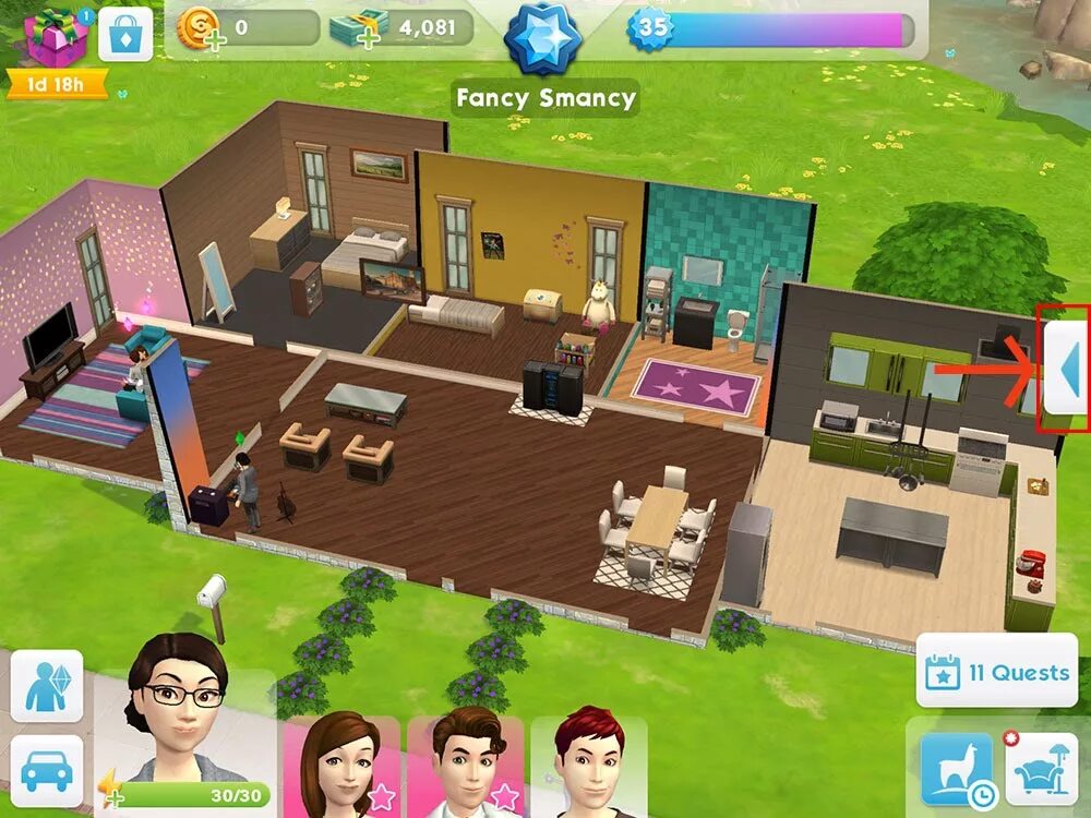 Игра на 4 все открыто. The SIMS мобайл. Симс 3 мобайл. SIMS mobile дома. Симс мобайл последняя версия.