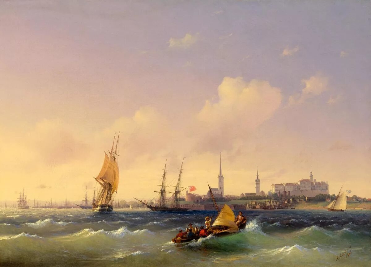Картина айвазовского репродукция. Айвазовский ревель 1844. ревель айвазовского картина. айвазовский кронштадт 1844.