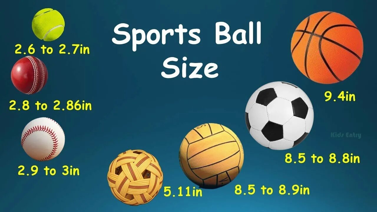 Размеры мячей в спорте