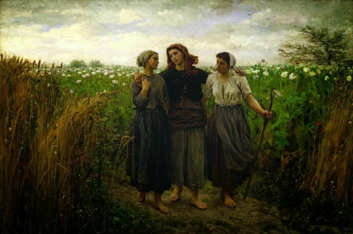 Написано в жанре реализм. Жюль адольф эме луи бретон. жюль бретон «возвращение с жатвы» (1853). жюль бретон реализм. живопись жюль бретон.