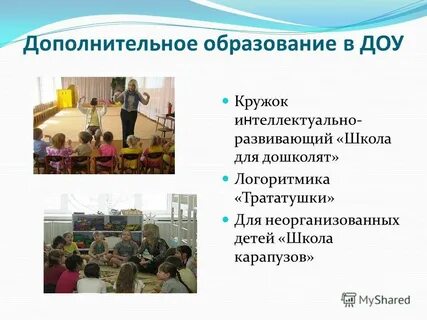 Презентация кружков в детском саду