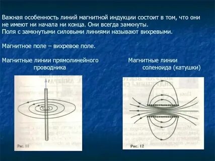 Перечислите свойства линий магнитной